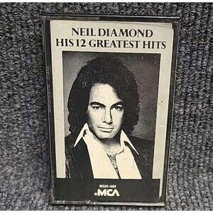 Vintage Neil Diamond 12 Greatest Hits Cassette Tape Sweet Caroline 1974 MCA